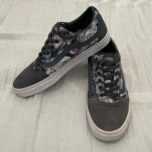 Gray floral vans